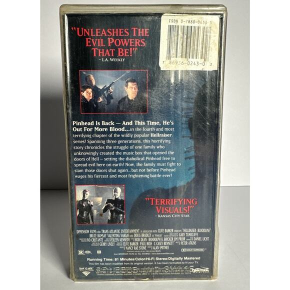 Hellraiser Bloodline Vintage VHS Movie From Hollywood Movie RARE - Picture 2 of 13